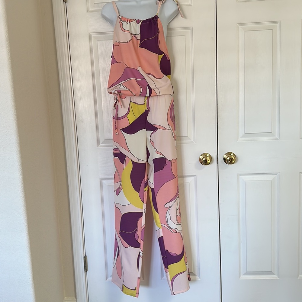 ADELE FADO Sleeveless Jumpsuit Multicolor Size 6-8 40 Italy 🇮🇹 New